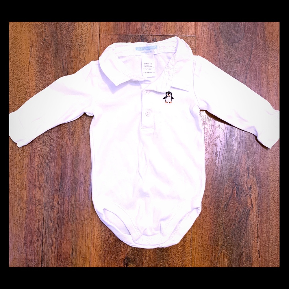 Janie and Jack Layette Penguin Onesie